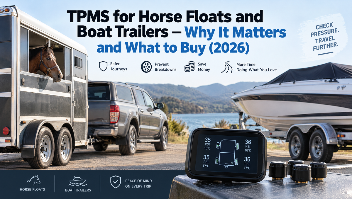 TPMS for Horse Floats and Boat Trailers — Why It Matters and What to Buy (2026)