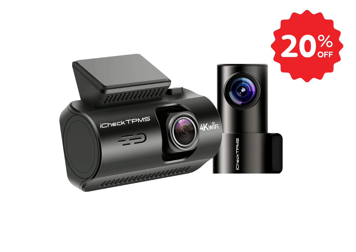 iCheck Ultra HD 4K + 1080P Dual Dash Camera ICDC4K